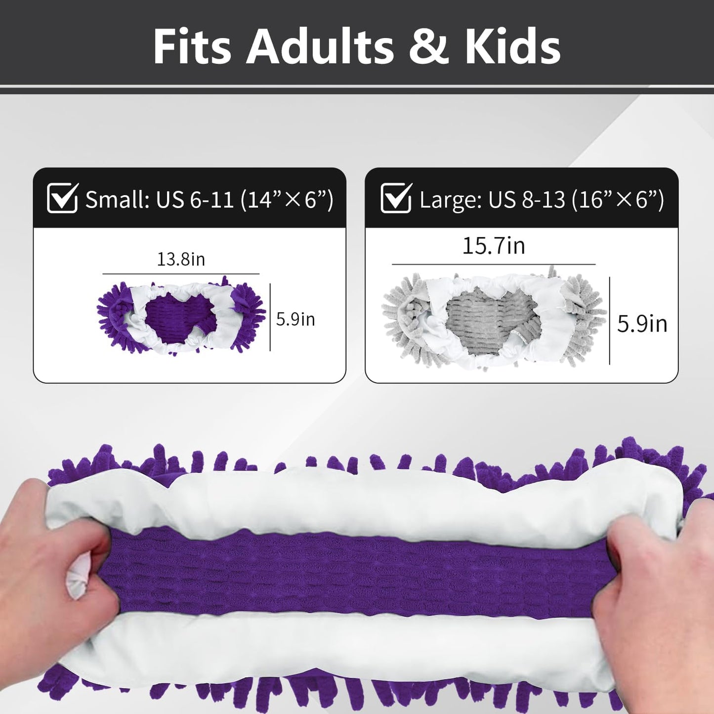 Mop Slippers Socks Floor Cleaning,Microfiber Shoe Covers dust Washable Reusable for Woman Man House Kitchen