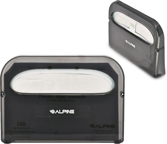 Alpine Toilet Seat Cover Dispenser - Wall Mount Disposable Toilet Seat Cover Holder For Commercial And Residential Use, Half Fold.