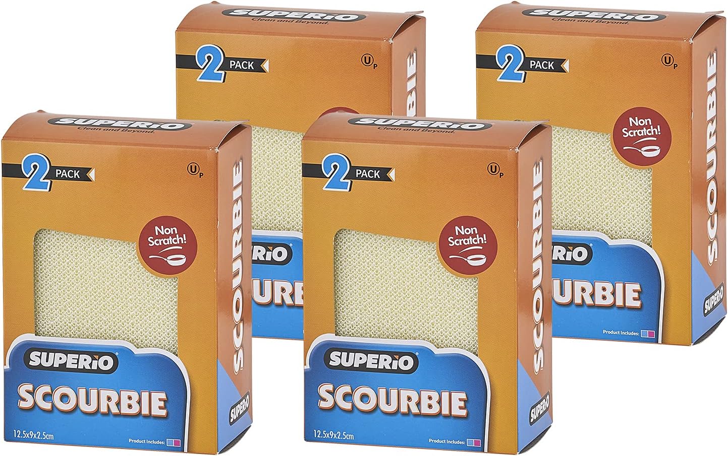 Superio Nylon Cleaning Pad, Dish Scrubbers, Multi Surface Scratch- Free Scour Sponge for Stainless Steel, Copper cookware, China, Dishes and plasticware (8)