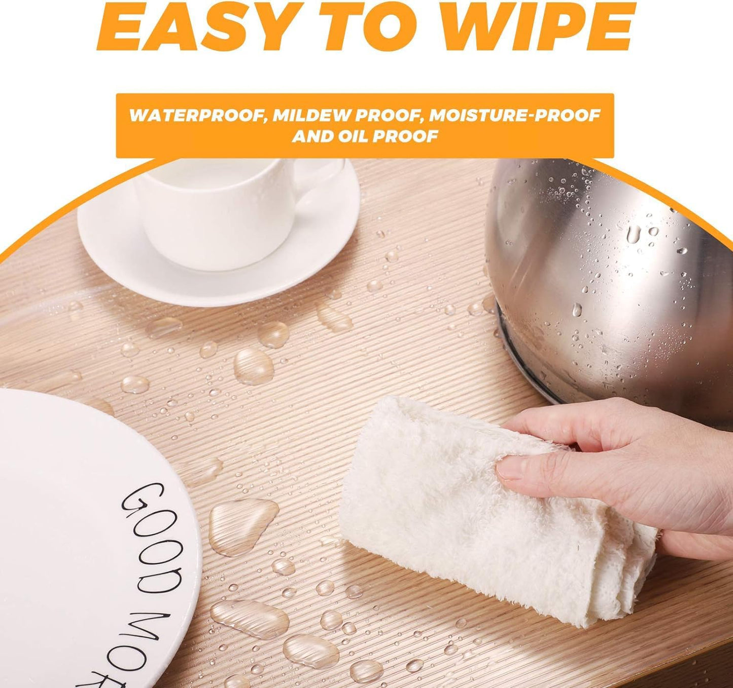 Glotoch Non Adhesive Shelf Liners for Kitchen Cabinets Clear 12"X60",Waterproof and Durable Drawer Liners,Fridge Table Place Mats for Cupboard, Cabinet.