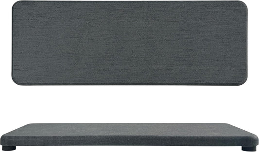 2 Pcs Water Absorbing Stone Trays, Kitchen/Bathroom Sink Soap Dish, Diatomite Tray Used for Hand Soap & Cosmetic Bottles in The Modern Home, 3.15" W x 8.7" L, Dark Gray