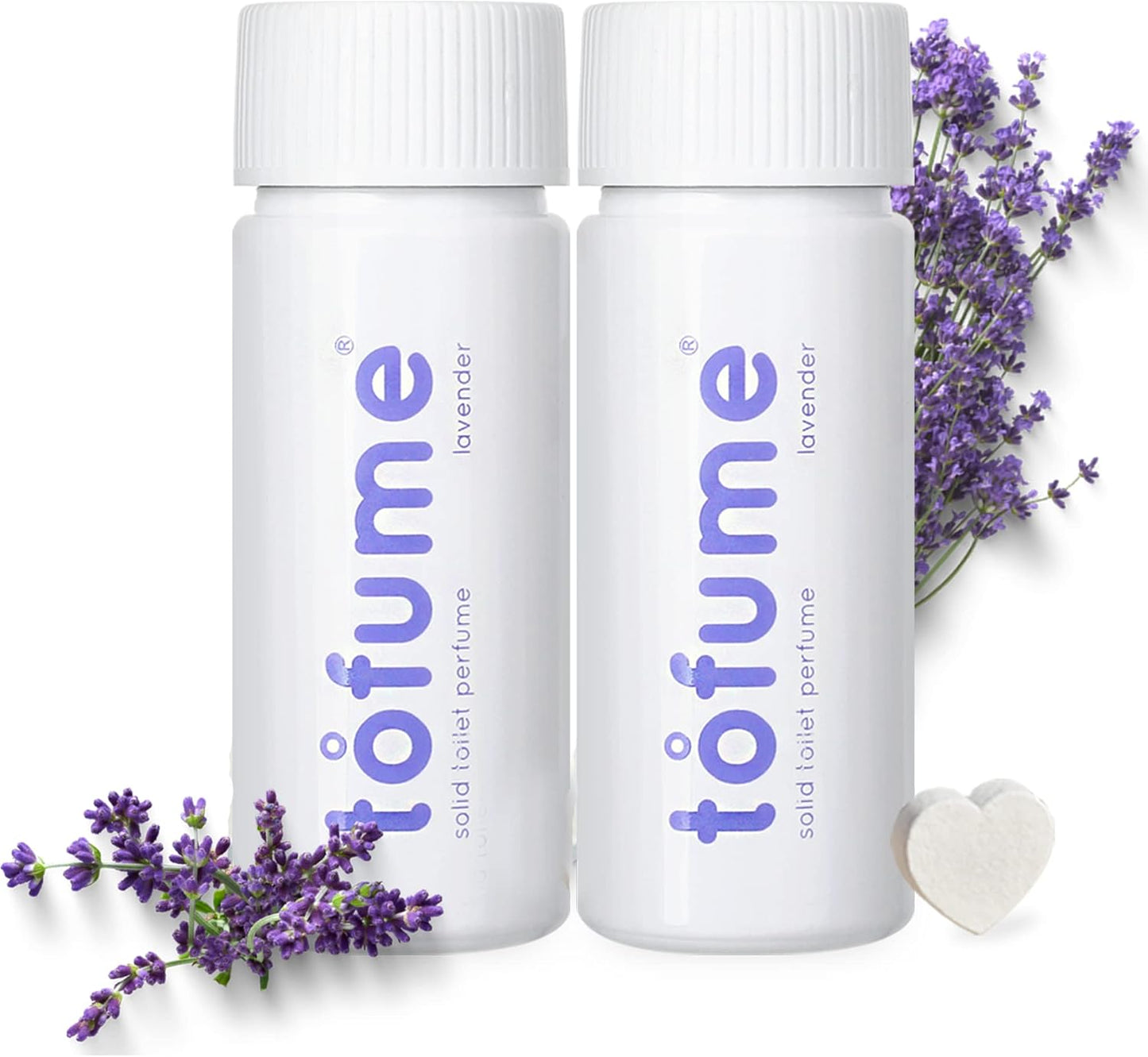 Effervescent Bathroom Air Freshener - Floral Lavender - Toilet Deodorizer, Bathroom Odor Eliminator, Flushable Air Freshener Toilet Tablets, 2 Pack (60 Tablets)