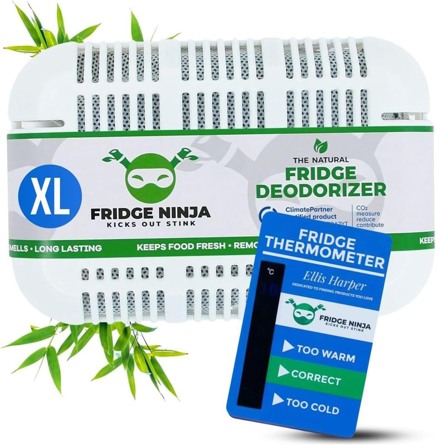 XL Pack of Refrigerator Deodorizer Odor Eliminator – Better than Baking Soda - Refrigerator and Fridge Smell Eliminator – Freezer Deodorizer Odor Eliminator for Refrigerators, Coolers, and Lunch Boxes
