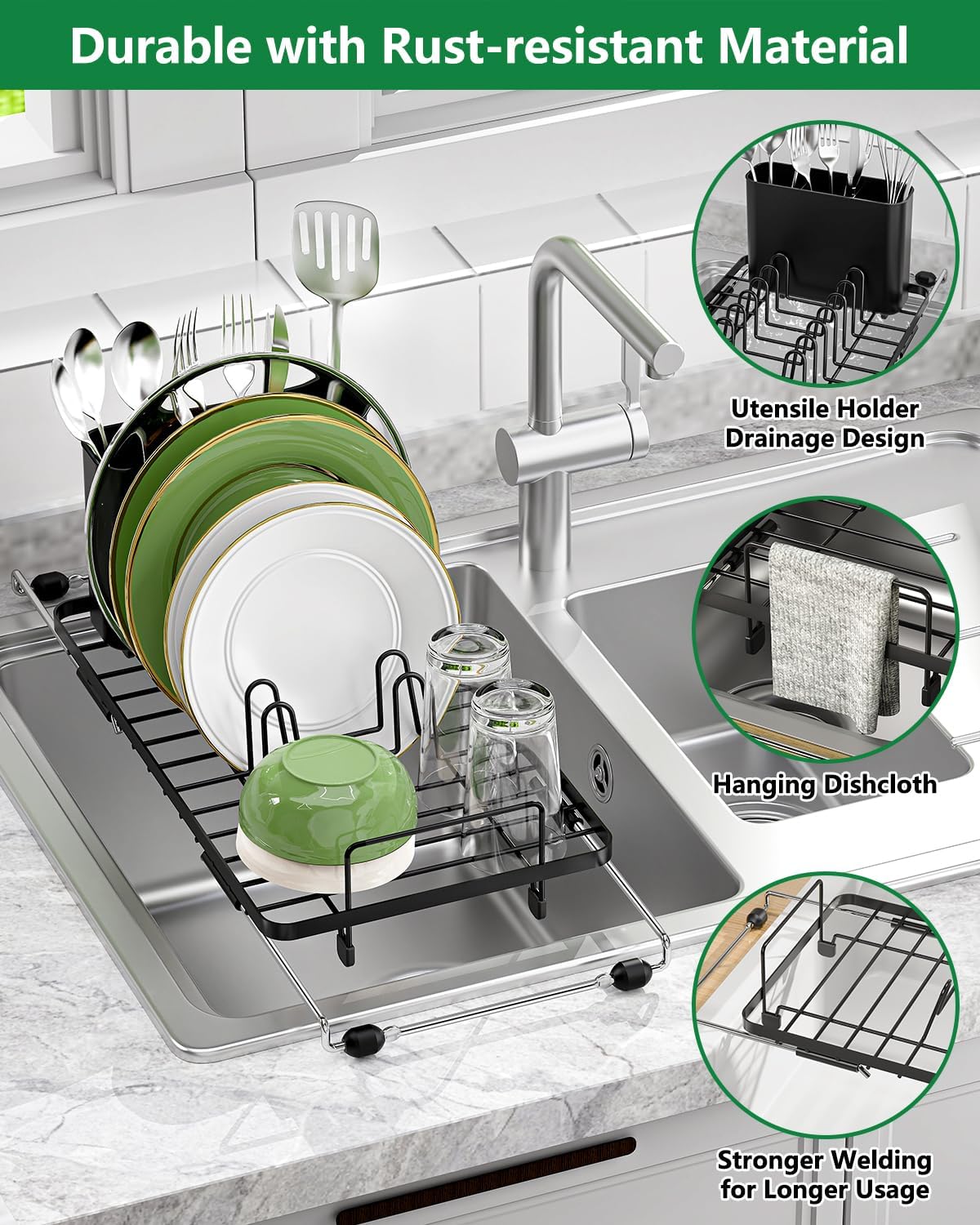 Extendable Dish Drying Rack Small