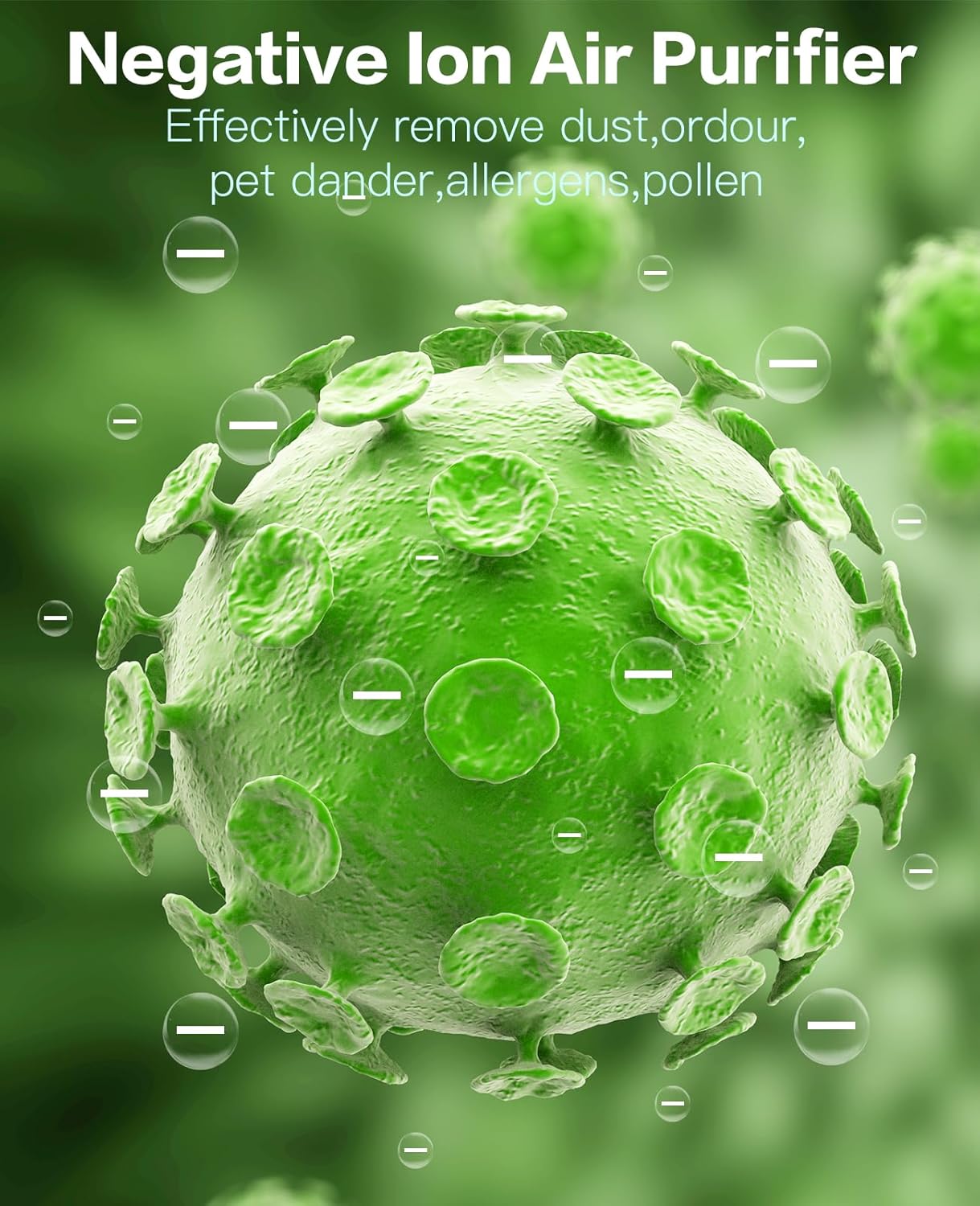 Plug-In air ionizer for Home (6 Pack),Negative Ion Air Quiet Air ionizer Freshener for familly, Bedroom,Office,Kitchen,Mini eliminator for Odor,Pets Air Cleaner 6 Pack