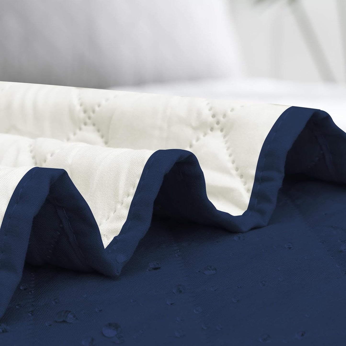 Easy-Going Sectional Couch Covers for Dogs L Shape Sofa Cover Reversible Sofa Slipcover Chaise Lounge Cover Furniture Protector Cover for Pets Dog Cat (30 x 50 inches, Navy/Ivory)