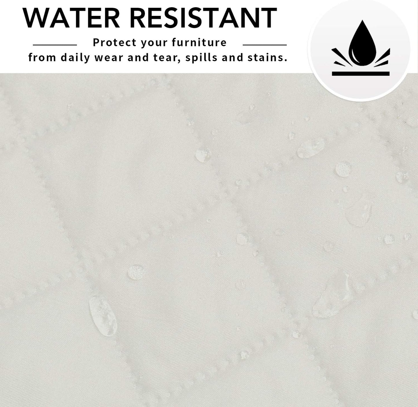 Easy-Going Sofa Slipcover L Shape Sofa Cover Sectional Couch Cover Chaise Cover Reversible Furniture Protector Cover for Pets Kids Children Dog Cat (Small, Ivory/Ivory)