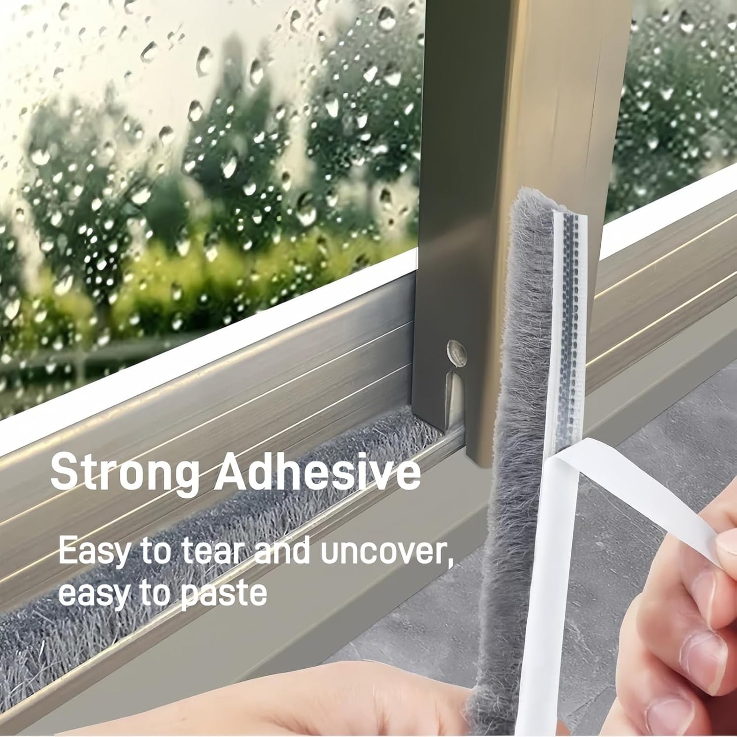 33 Ft Self-Adhesive Weather Stripping Door Seal Strip for Door Window, 0.35" Wide x 0.2" Thick, Gray