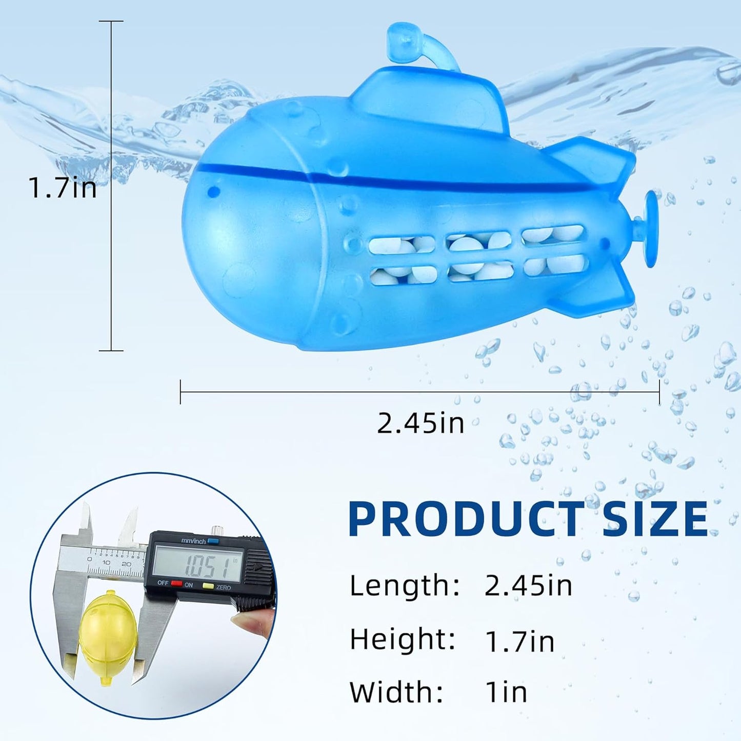 AMI PARTS Humidifier Tank Cleaner for Most Humidifier and Fish Tank, Softens Hard Water, Purifies Water, Prevents Hard Water Build-Up(Yellow & Blue Universal Humidifier Cleaner 14 pcs)