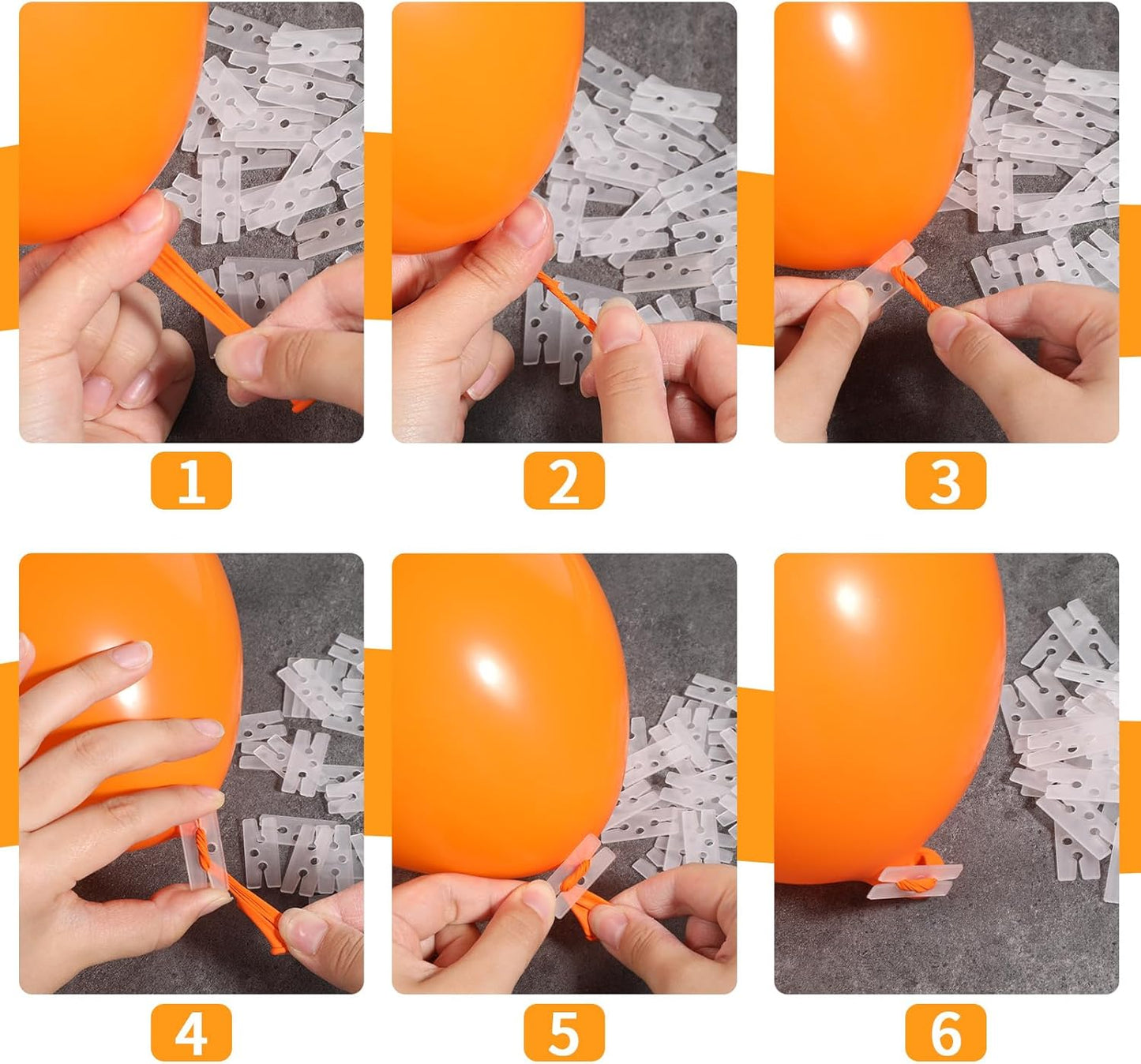 300 PCS Plastic Balloon Clips Ties, H Shape Sealing Clips Reusable Balloon Tie Tool for Wedding Party Christmas Birthday Decoration