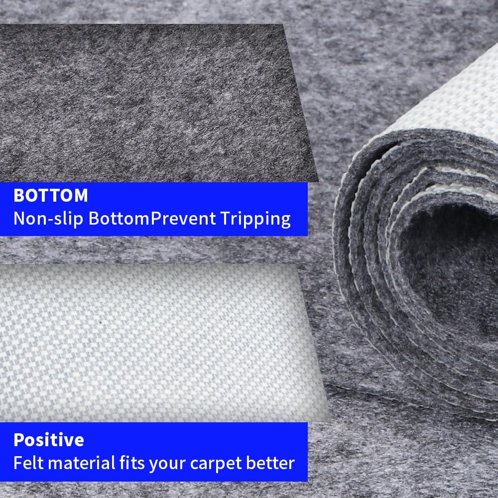100% Waterproof Non-Slip Rug Pad 5x7 for Large Area Rugs Durable Felt Floor Protection pad for All Floors, Suitable for Cutting. Rug Pads Keep Rugs in Place and Provide Cushioning