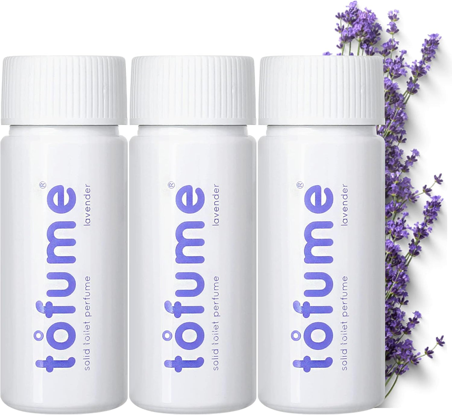 Effervescent Bathroom Air Freshener - Floral Lavender - Toilet Deodorizer, Bathroom Odor Eliminator, Toilet Freshener, Flushable Air Freshener Toilet Tablets, 3 Pack (90 Tablets)