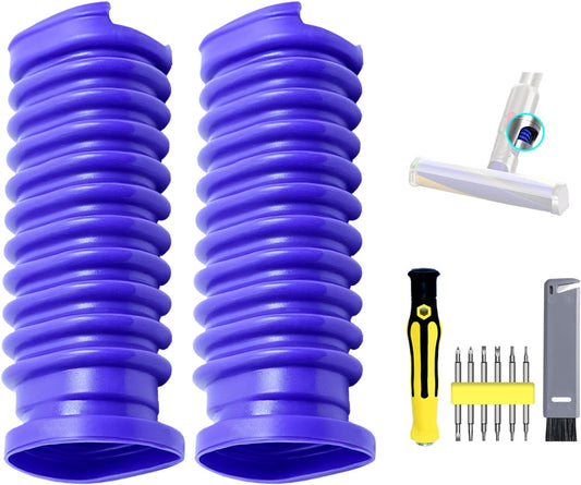 2 Pack Vacuum Lower Duct Hose Kit Compatible with Dyson V12 Soft Roller Cleaner Head,Vacuum Attachment Replacement Parts for Home Cleaning, 1 Set Screwdrivers, 1 Clean Brush