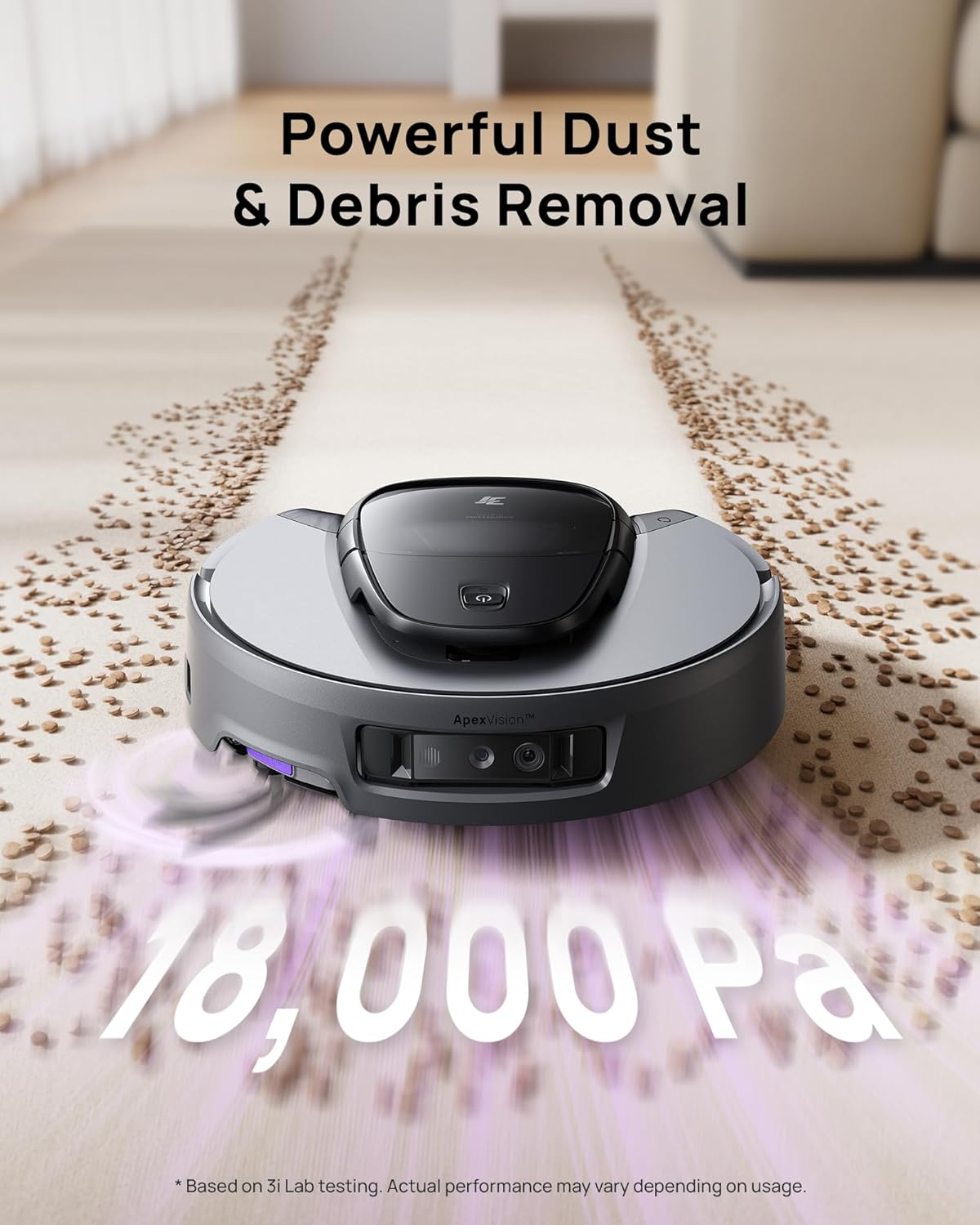 3i G10+ Robot Vacuum and Mop Combo, 18,000 Pa Suction, 60-Day Hands-Free Cleaning with Quiet Debris Compression, Smart LiDAR Navigation, Auto Extension Along Edges, Ideal for Hard Floors & Carpets