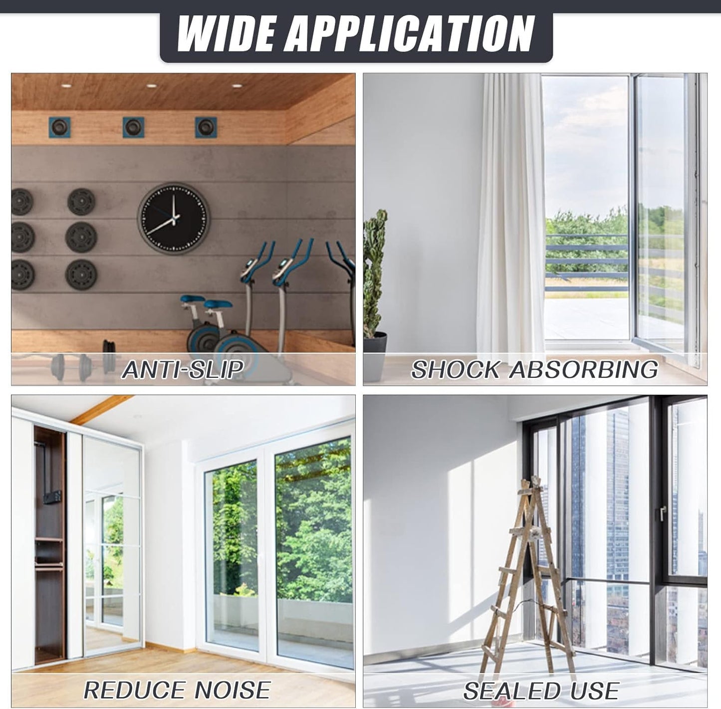 Adhesive Rubber Strips Neoprene Rubber Sheets, Rolls & Strips with Adhesive Backing Rubber Pads Self Stick Seal Rubber Gasket Adhesive Back for Matting Padding - 1" Wide x 1/16" Thick x 10' Long