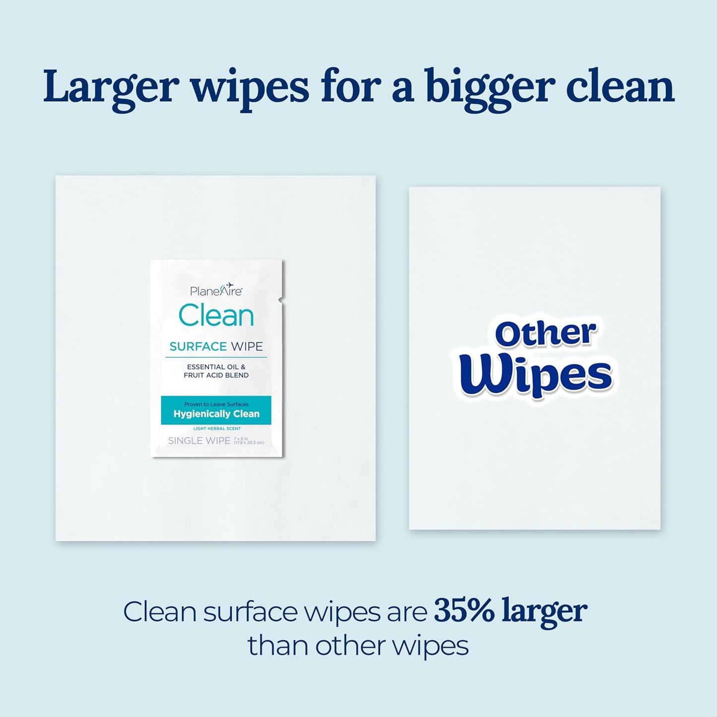 Clean Wipes | Surface Cleaning Wipes | Individually Wrapped Travel Wipes | All Purpose Cleaning Wipes | Airplane Travel Essentials | Travel Cleaning Supplies | On the Go | Essential Oils | 2 Pack