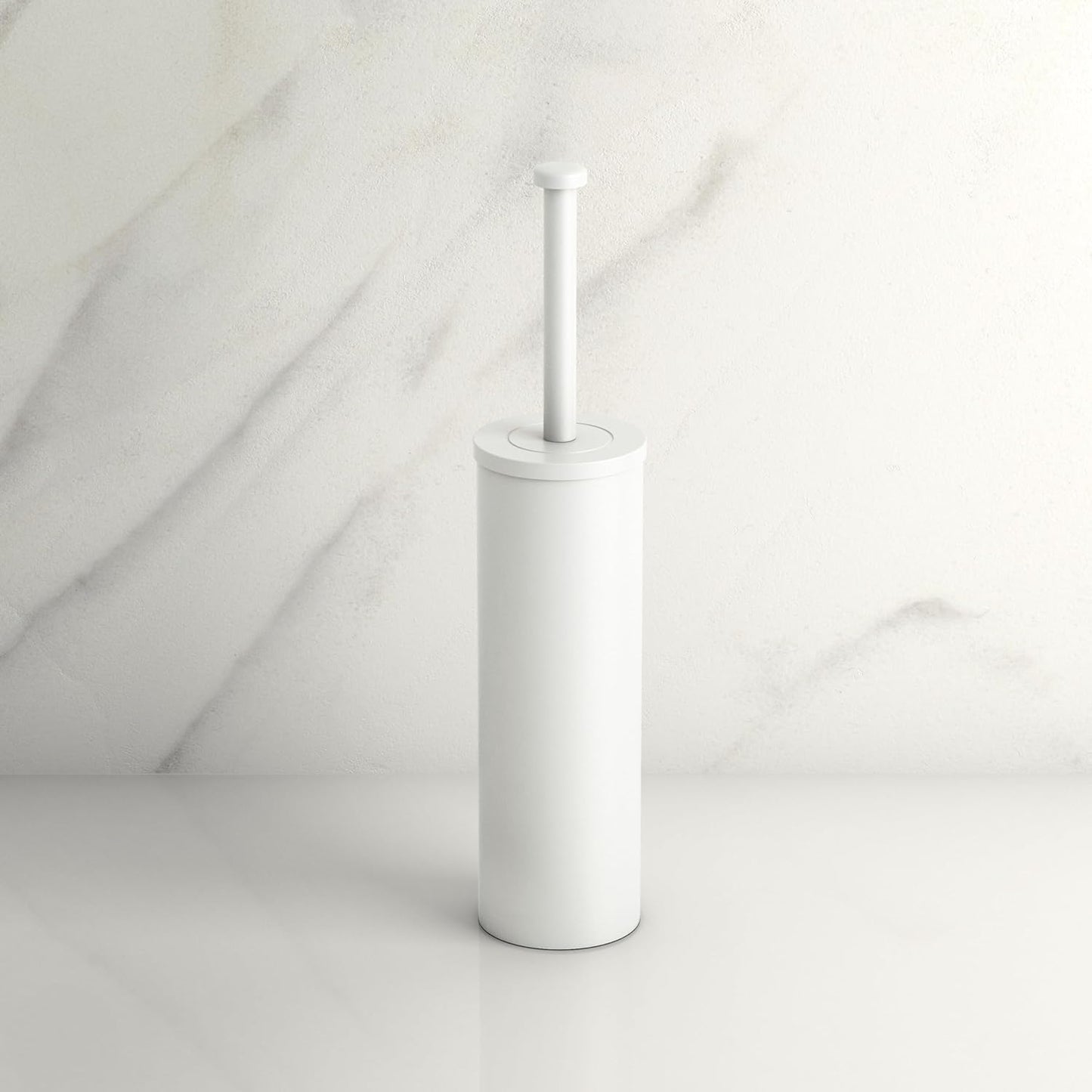 Gatco 1481W Latitude II Slender Toilet Brush Holder, Matte White