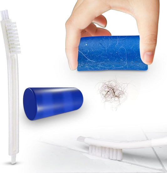 Tackzo Reusable and Washable Lint Roller Multi-Purpose Travel Lint Remover Cleaner Roll with VersaScrub - Eco-Friendly Sticky Roller & Brush for Hard to Reach Areas in Home Car, Quick and Easy