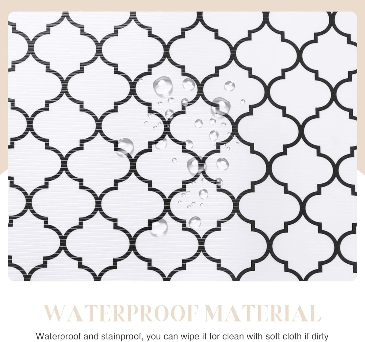 Glotoch 2 Rolls Non Adhesive Shelf Liners for Kitchen Cabinets, Non Slip Drawer Liners for Kitchen, Waterproof Cabinet Liners for Shelves/Dresser/Refrigerator/Bathroom,17.5" x 30 FT, White