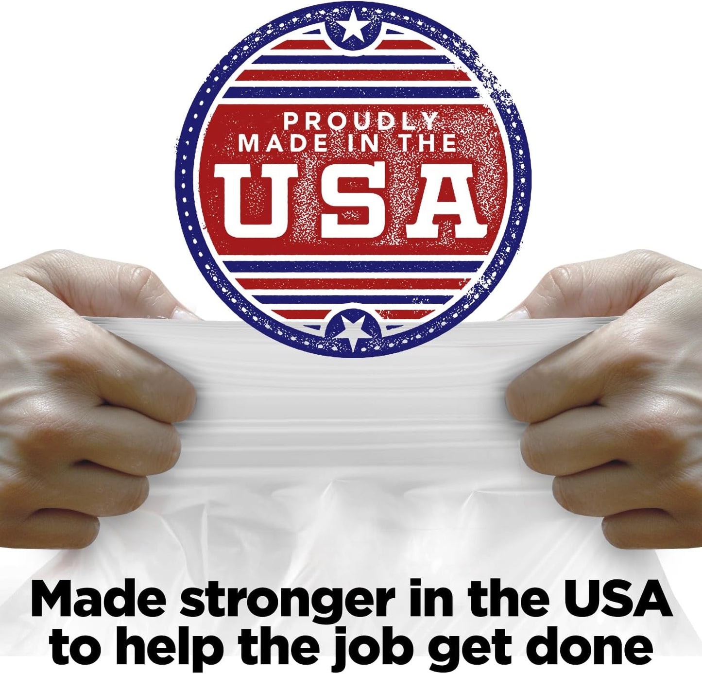 ToughBag 30-33 Gallon Clear Trash Bags (100 Count) Recycling Bag, Garbage Can Liners – Clear Trash Bags 30+ Gallon - Made In USA