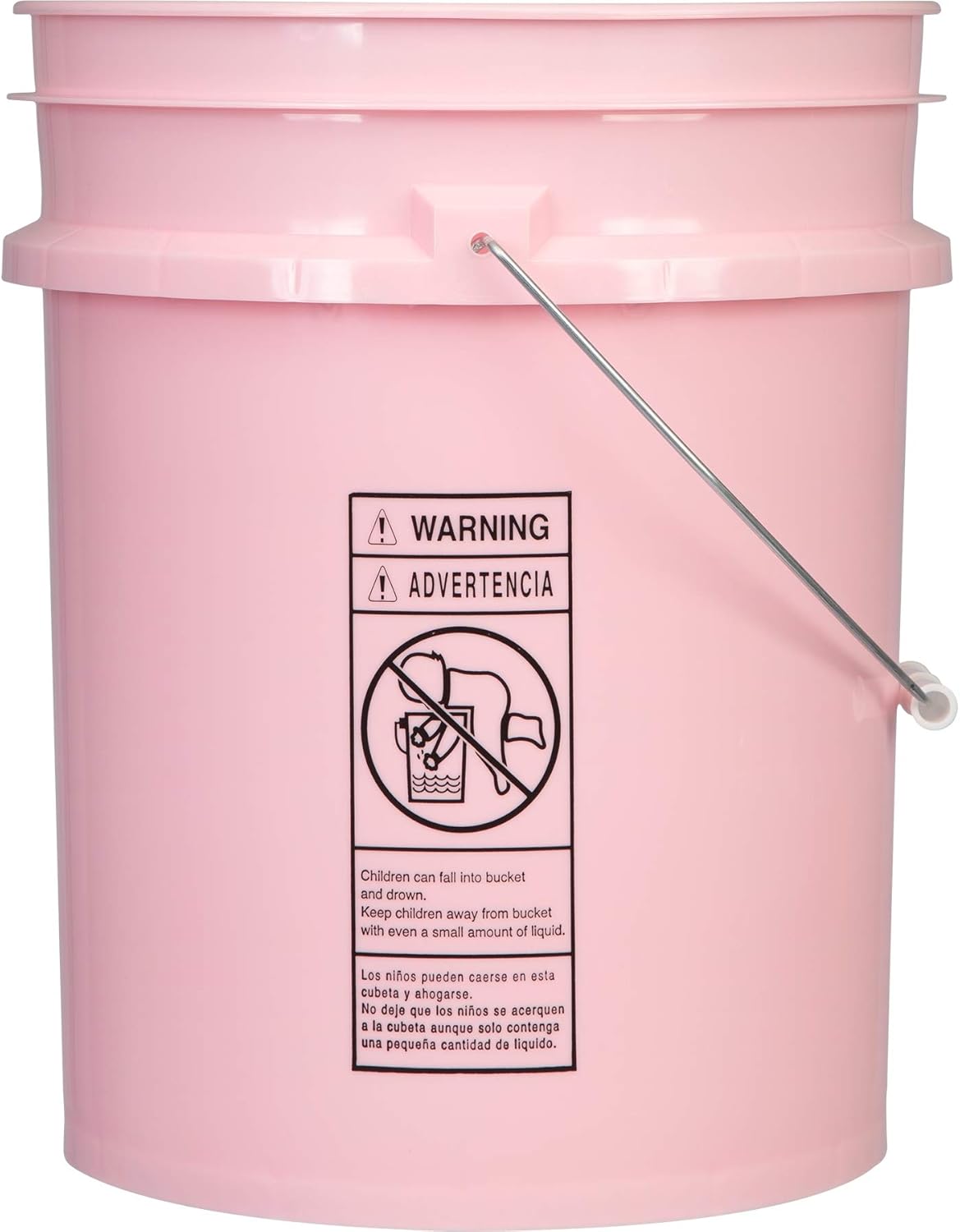 House Naturals 5 Gallon Pink Food Grade Bucket Pail with Air Tight screw on Lid (Pack of 2) Made in USA buckets
