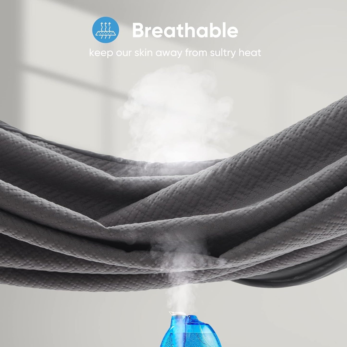 Hanherry 100% Waterproof Mattress Protector Twin Size - Grey, Mattress Cover 3D Air Fabric Cooling Mattress Pad Cover Smooth Soft Breathable Noiseless, 8''-21'' Deep Pocket