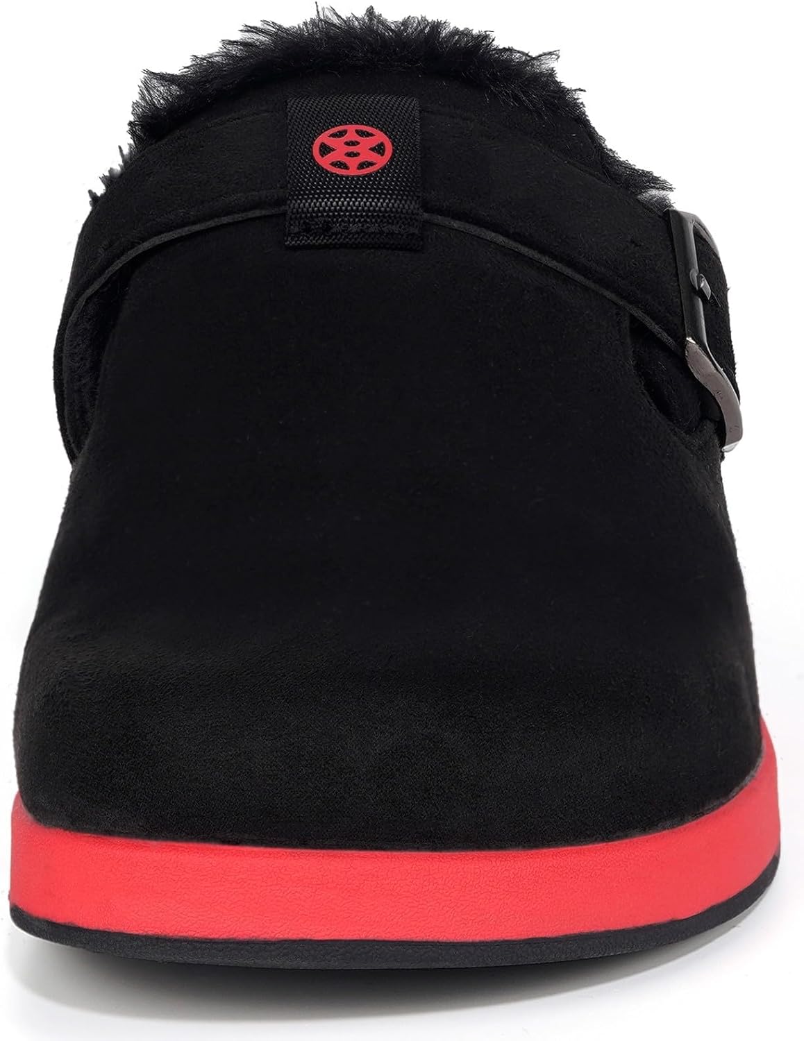 Fur Lined Clogs for Women Men Suede Winter Slippers Arch Support Slip on Mules Potato Shoes with Removable Cushion Footbed Warm Home House Shoes