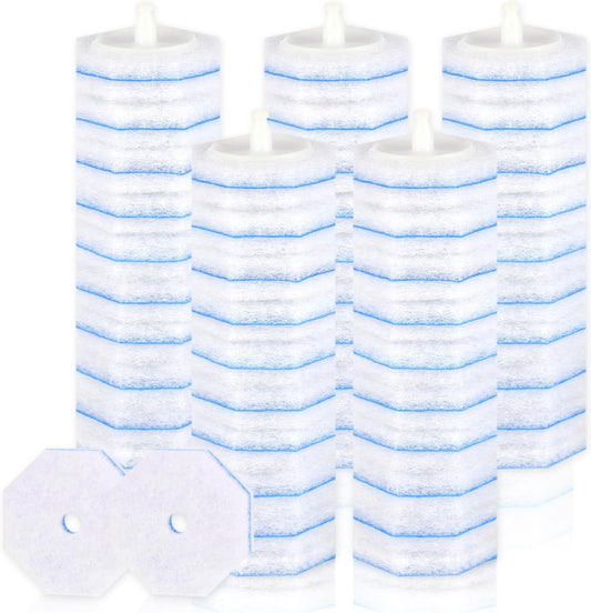 50 Count Disposable Toilet Wand Refills - Toilet Scrubber Refill with 5X Cleaning Power Toilet Bowl Cleaners, Bathroom Cleaning Supplies, No Falling Apart, Fresh Fragrance