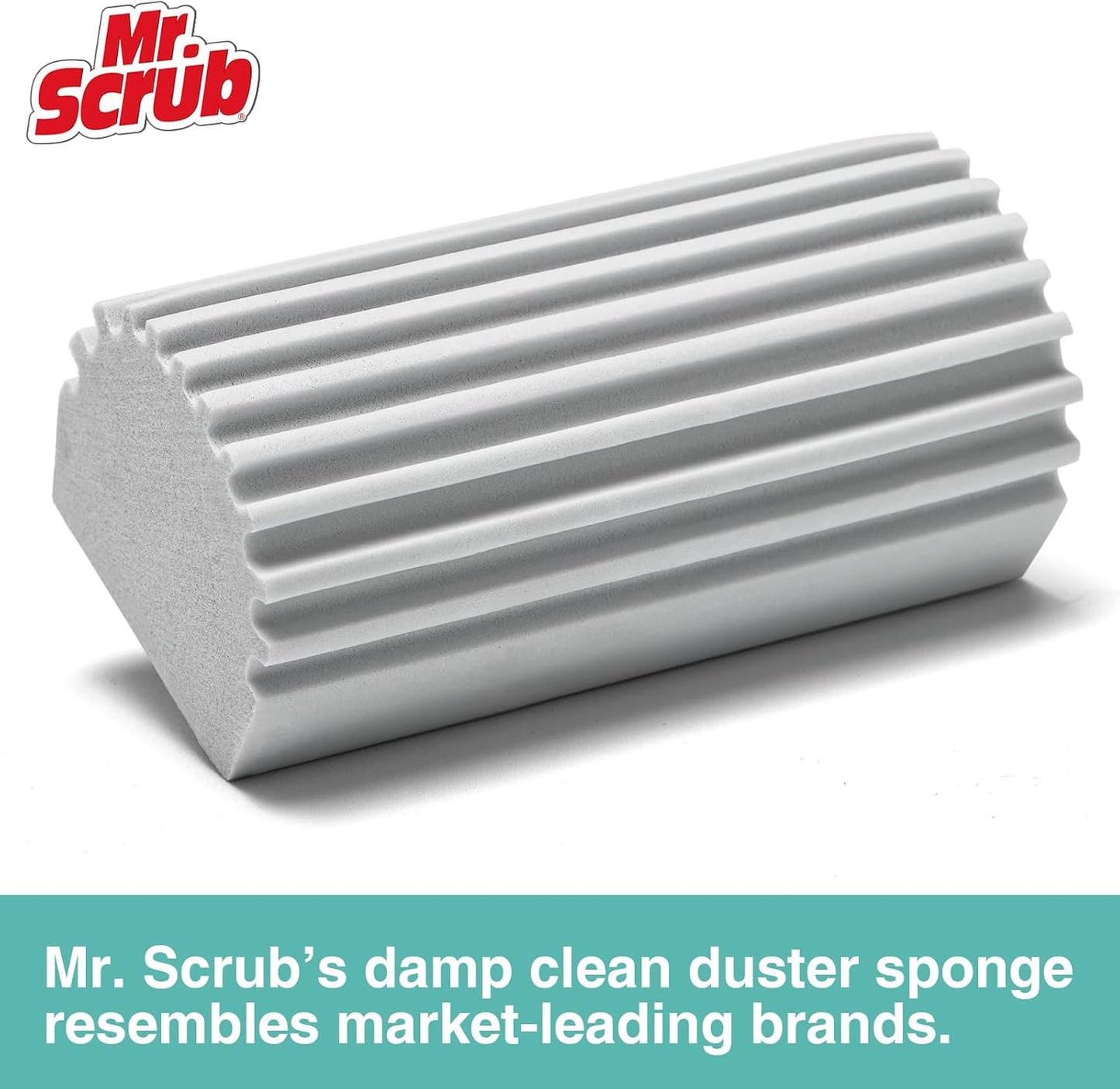 4 Pack Damp Dusting Sponge Duster, Grey Dust Cleaning Sponge, Reusable Household Cleaning Sponge Tool for Blinds, floorboards, Fan Blades, Vents, Glass, Railings, Mirrors