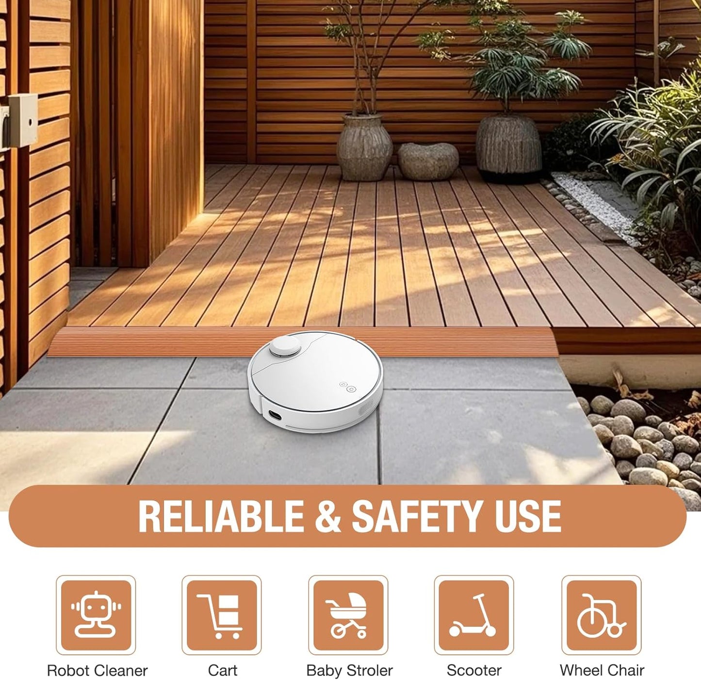 Floor Transition Strip Self Adhesive Vinyl Door Threshold for Doorways Carpet Edging Trim Overlap Edge Reducer for Laminate Floor, Carpet, Tile (Yellow Oak Grain, 1/5" to 2/5", 10Ft)