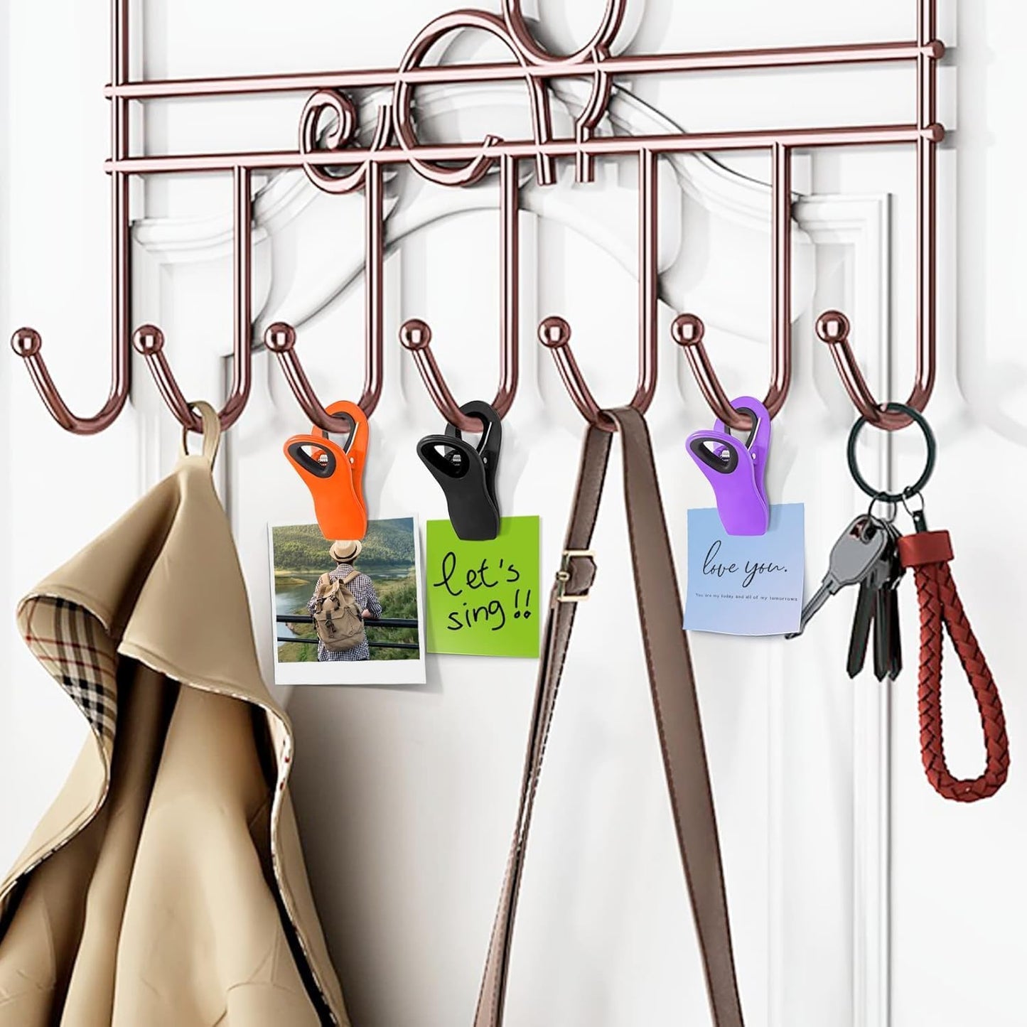 FINDMAG 24 Pack Chip Clips with Magnets – Multicolor Plastic Bag Clips for Food Storage, Snack Bags, and Refrigerator Organization (Classic Essentials)