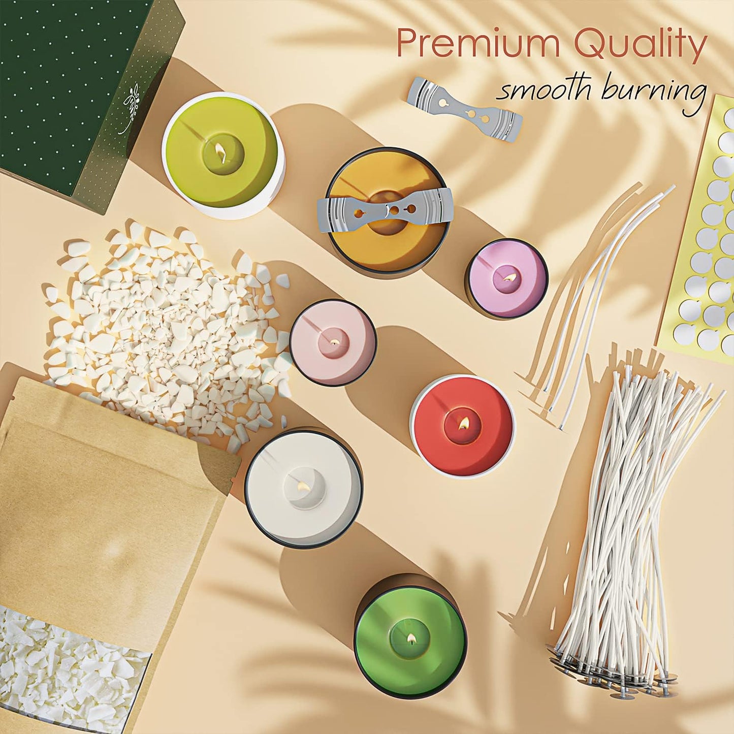 Hearth & Harbor Organic Soy Candle Wax for Candle Making, 10 lbs Natural Candles Making Supplies, Beeswax-Free, Paraffin-Free, Pure Soy Wax Flakes Perfect for Candles, Tealights and Melts