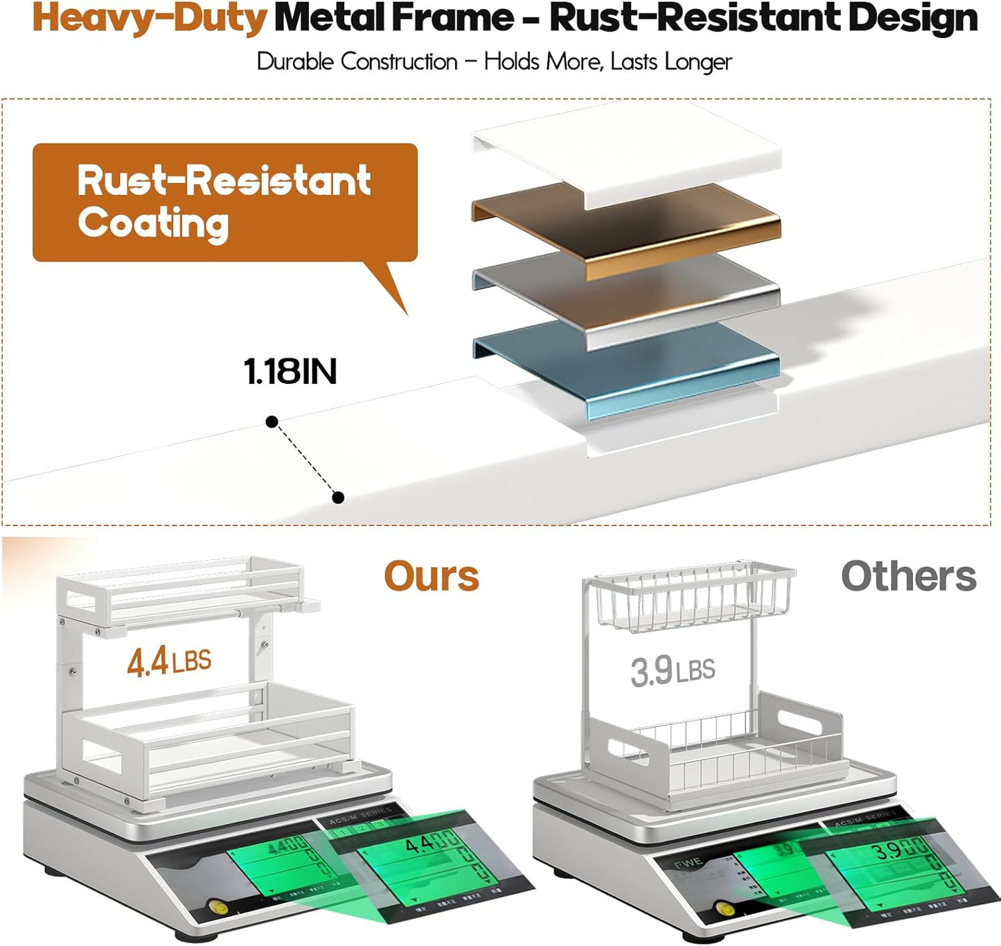 2-Pack Under Sink Organizers and Storage,2-Tier L Shape Pull Out Cabinet Organizer With Round Tube Slide Rails,Hight Adjustable Slide Out Drawers for Kitchen&Bathroom,Multi-Purpose Storage Shelf-White