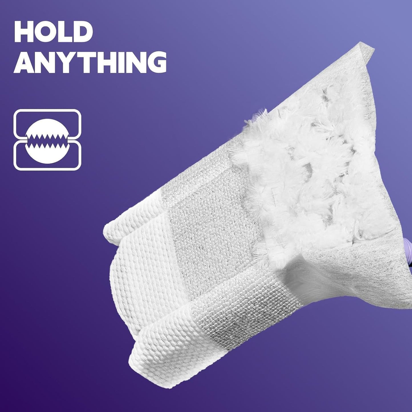 Sweeper Mop, Touch-Free Attach & Remove Cloth Instantly, Compatible with Swiffer Pads, Clamp Clip Dust Mop for Kitchen House | Dorm | Classroom Wood Hardwood Floor Wall Cleaning, Rugular Size 50 inch