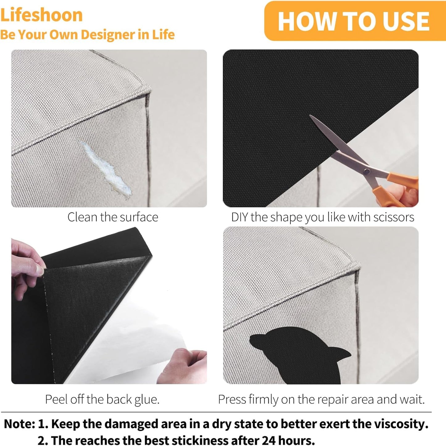 Fabric Repair Patches, 17X79 Inch Canvas Self-Adhesive Fabric Patches Tape Durable, DIY Large Canvas Repair for Sofa, Couches, Furniture, Chair, Clothing （17X79 Inch, Beige）