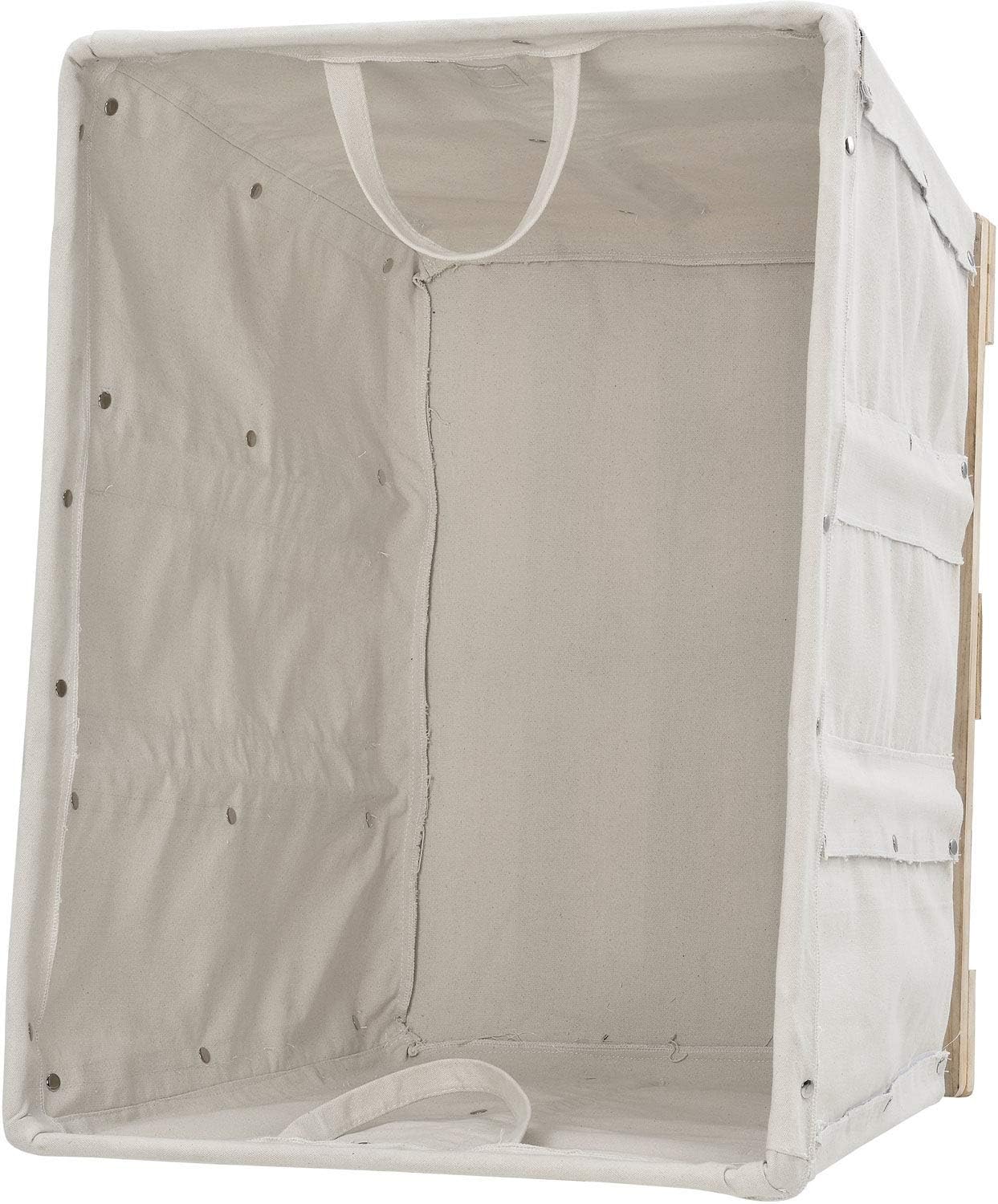 Global Industrial 12 Bushel, Canvas Basket Bulk Truck, 36" L x 26" W x 33-1/2"H, Unassembled, Rolling Laundry Cart, Commercial Material Handling Cart with Swivel Rubber Casters