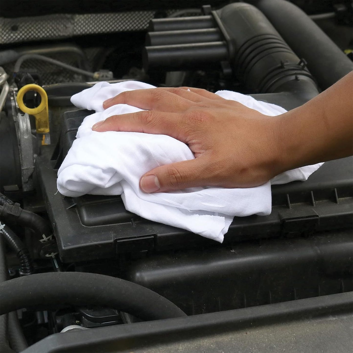 Premium White T-Shirt Cleaning Rags (4 lbs. Bag - Pack of 6) – White Cotton Rags for Cleaning, Staining, Painting, Oil, Grease & Dust Removal – Shop Rags Bulk for Multipurpose use