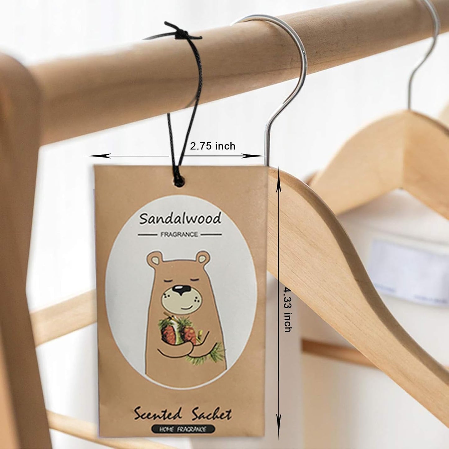 14 Packs Sandalwood Scented Sachets Bag for Drawer and Closet Gift Box