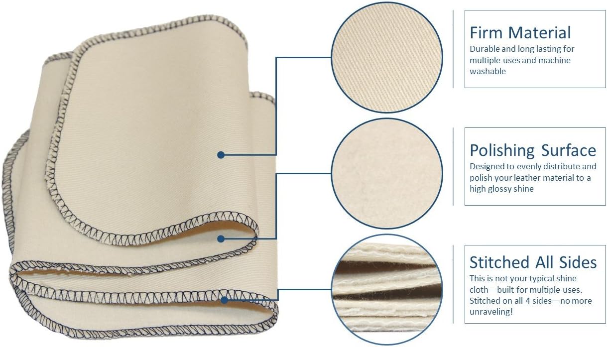 FeetPeople Premium Professional Shine Cloth, 20 Inch x 5 Inch, 2 Cloths