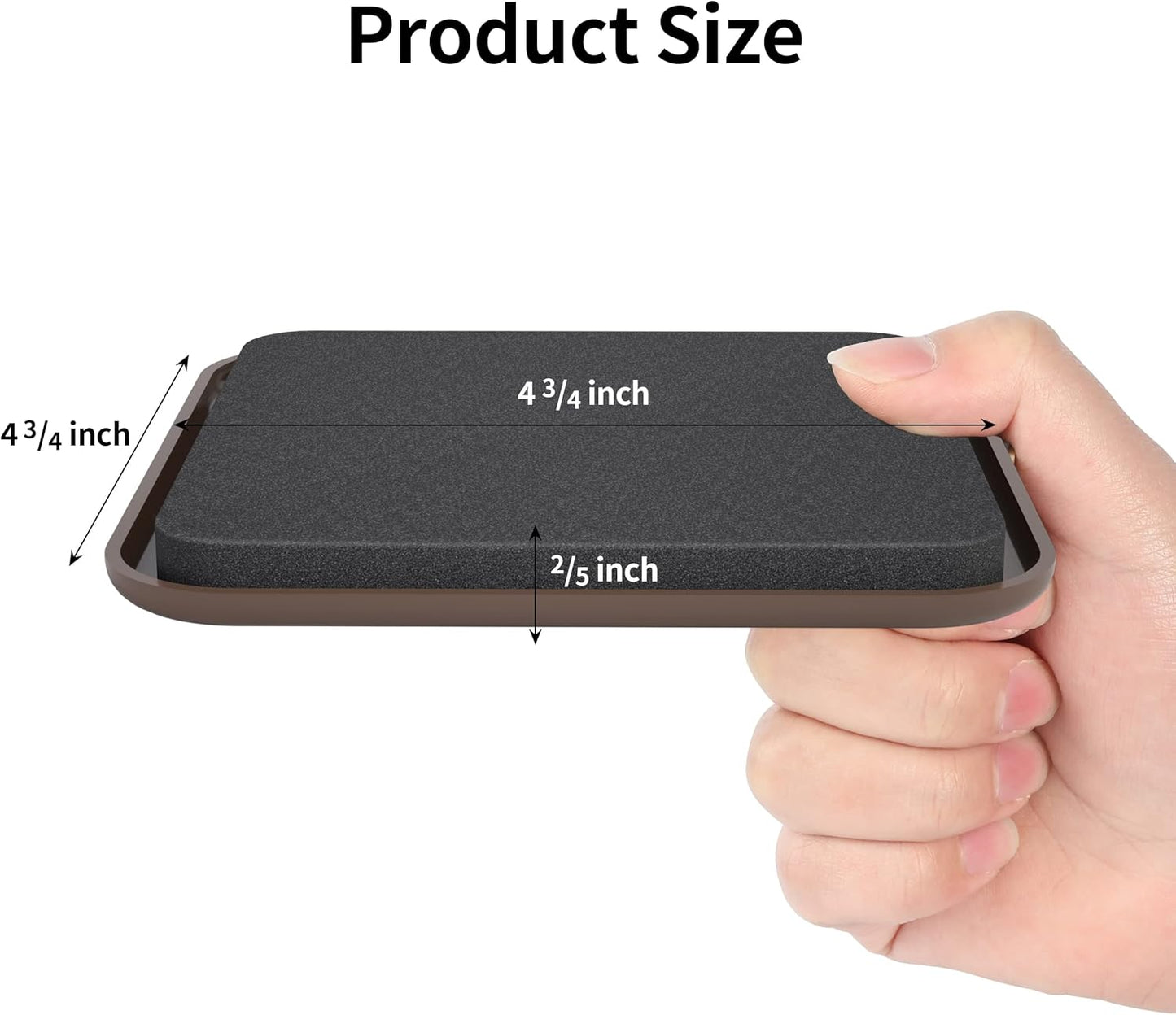 Furniture Sliders, 8 pcs-4 3/4” Square Brown Furniture Sliders for Carpet, Heavy Duty Furniture Movers Sliders, Reusable Furniture Moving Pads, Floor Protectors for Carpet