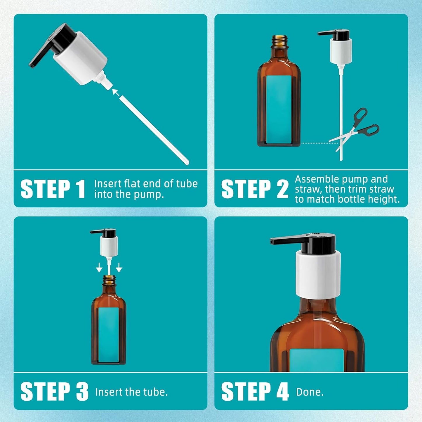 2PCS Dispenser Pump Replacement Compatible with MOROCCANOIL Treatment 1.7/3.4/4.2 Fl Oz (Not for Travel Size), Plastic Pumps Head with Lock Clip for Hair Oil Bottle (Bottle Not Included)