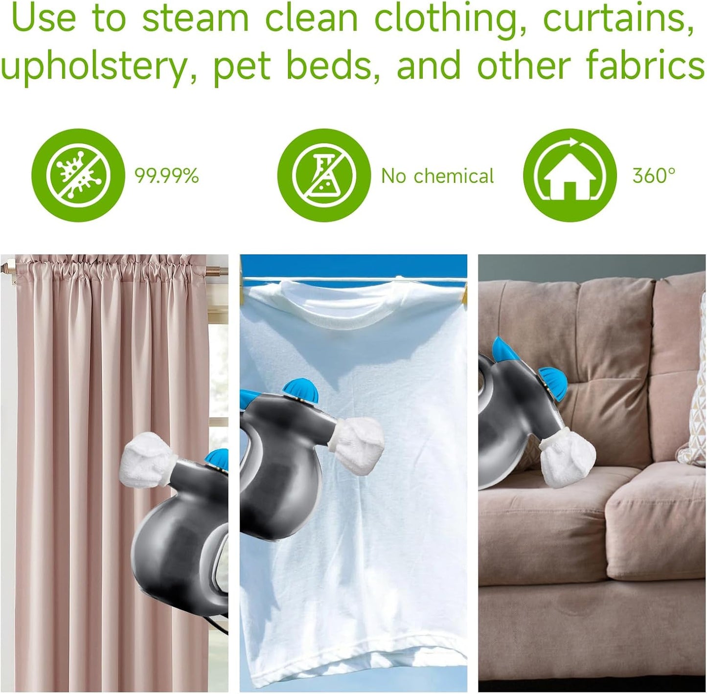 4Pack Microfiber Cloths for Handheld Steam Cleaner Compatible with Bissell Steam Shot, Comforday, PurSteam, Wagner Spraytech, Universal Washable Steam Cleaner Accessories (4)
