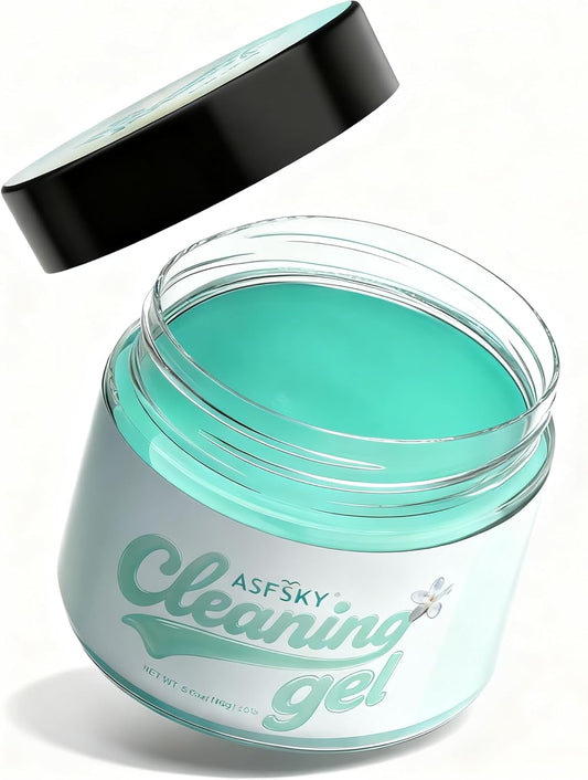 ASFSKY Car Cleaning Gel (Green,Magnolia) Cleaning Putty Universal Dust Cleaning Car Interior Cleaner Keyboard Dust Remover Car Slime Gifts for Men Women Girl（1 Pack）