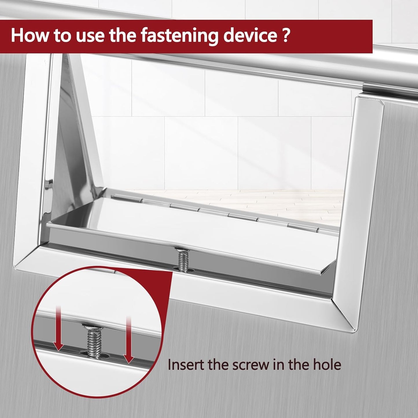 8 Pcs 24 Inch Stainless Steel Wet Floor Sign 8.8 Pound Caution Wet Floor Sign Bulk Double Sided Portable Foldable Bilingual Safety Warning for Kitchen Restaurant Restroom Avoid Fall (Silver)