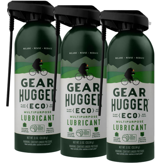 Gear Hugger Multipurpose Lubricant - Eco-Friendly (11 oz, Pack of 3), Rust Remover - Garage Door Lubricant Spray, Door Hinge Lubricant & Lock Lubricant - Plant-Based, No Petroleum, No PTFE