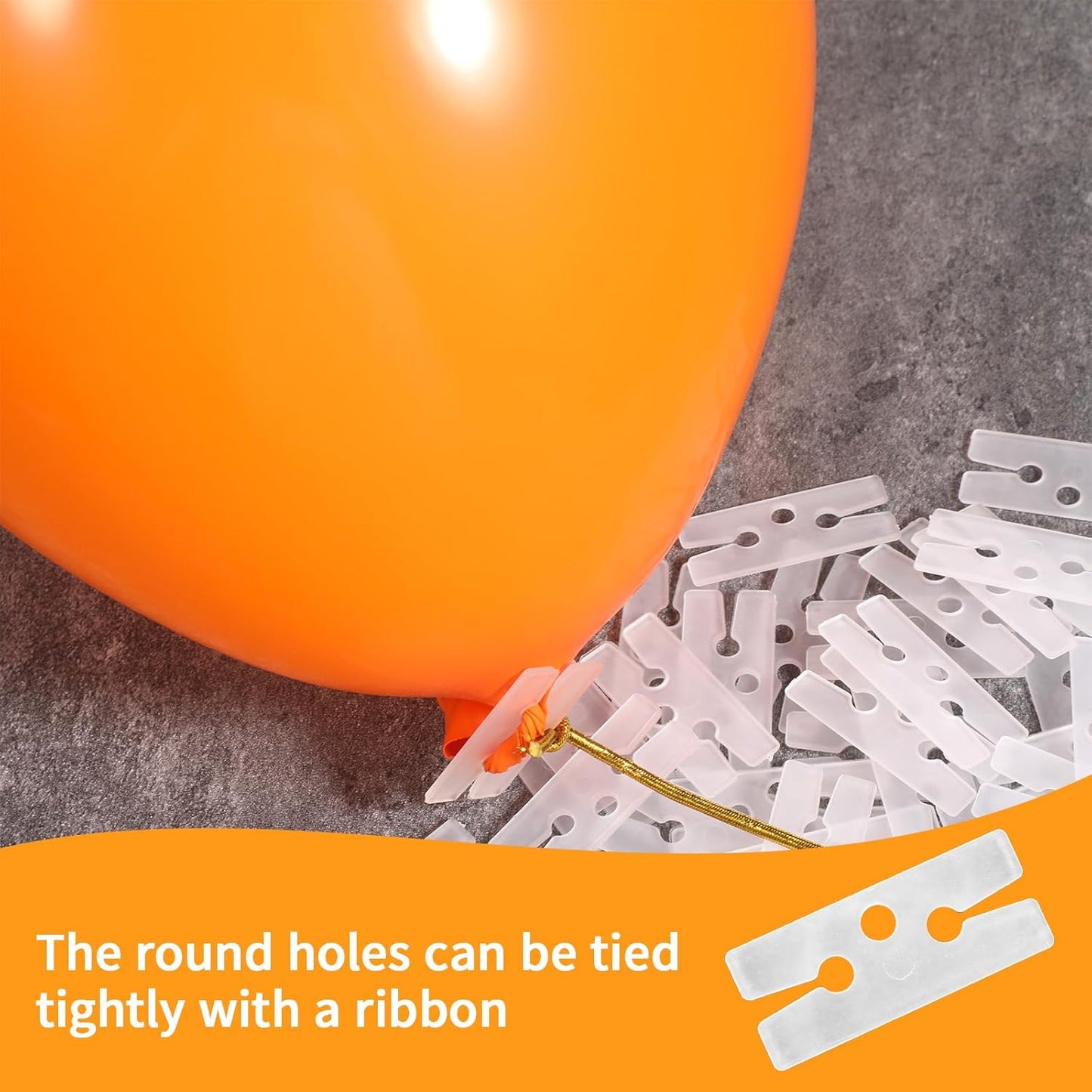 300 PCS Plastic Balloon Clips Ties, H Shape Sealing Clips Reusable Balloon Tie Tool for Wedding Party Christmas Birthday Decoration