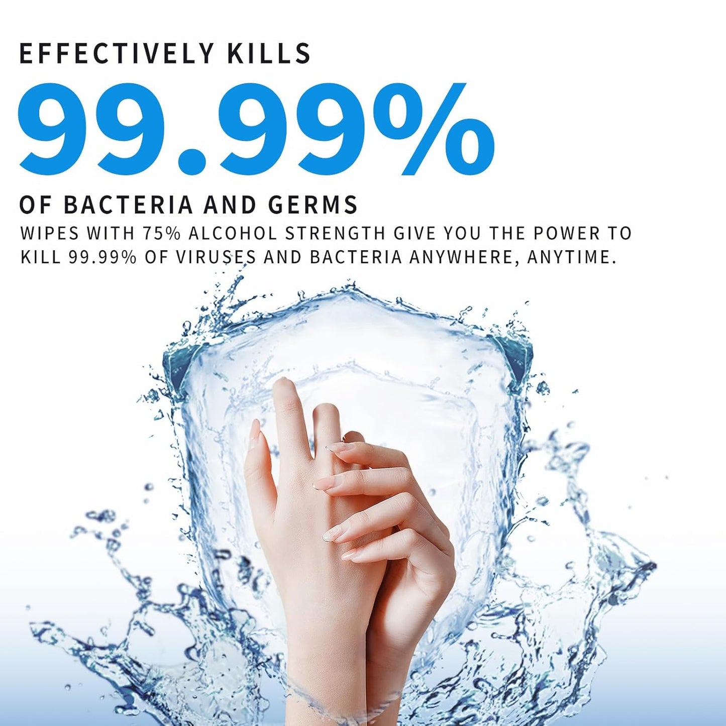 All - Purpose Travel Wipes, 55 Individually Wrapped 75% Alcohol Antibacterial Hand Sanitizing Wipes with Aloe Moisturizer & Vitamin E for for On-the-Go Use, Restaurant, Home Office