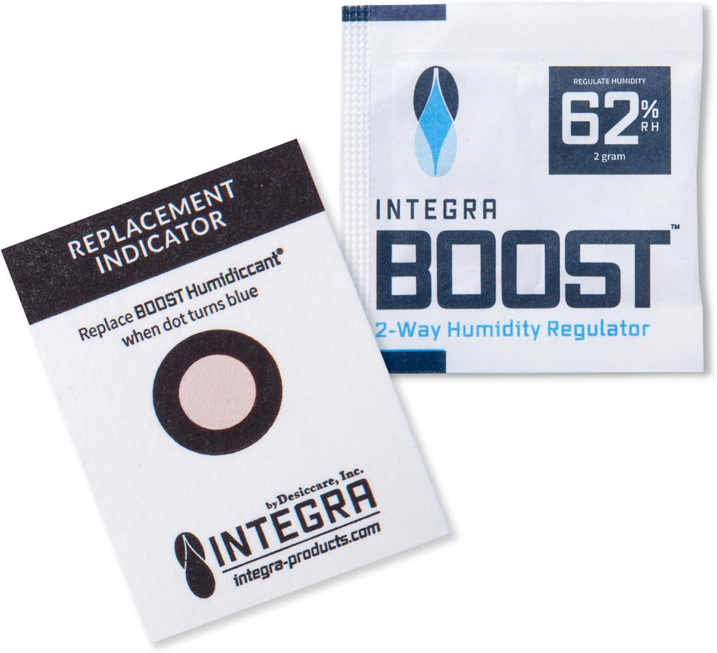 Integra Boost 2-Way Humidity Control Pack – Patented Technology for Humidity Control – Preserve Flavor & Maintain 62% RH – Moisture Absorber for Herbs, Spices & More – 2 Gram (Pack of 6)