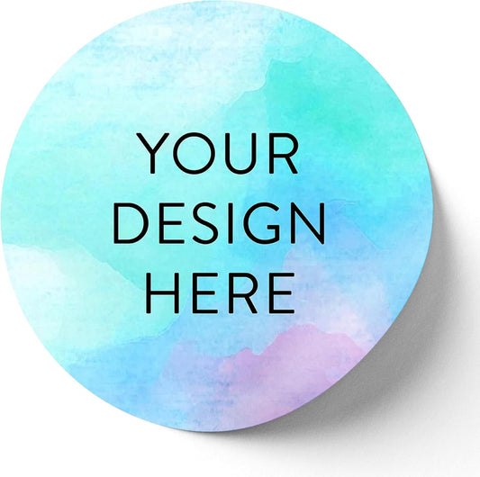 100 Custom Vinyl Stickers - Upload Your own Image, Text, Design, Logo - Personalized Logo Labels for Handmade, Packaging, Bottle, Jars, Candle, Brand Stickers (Sky Blue, 6x6)