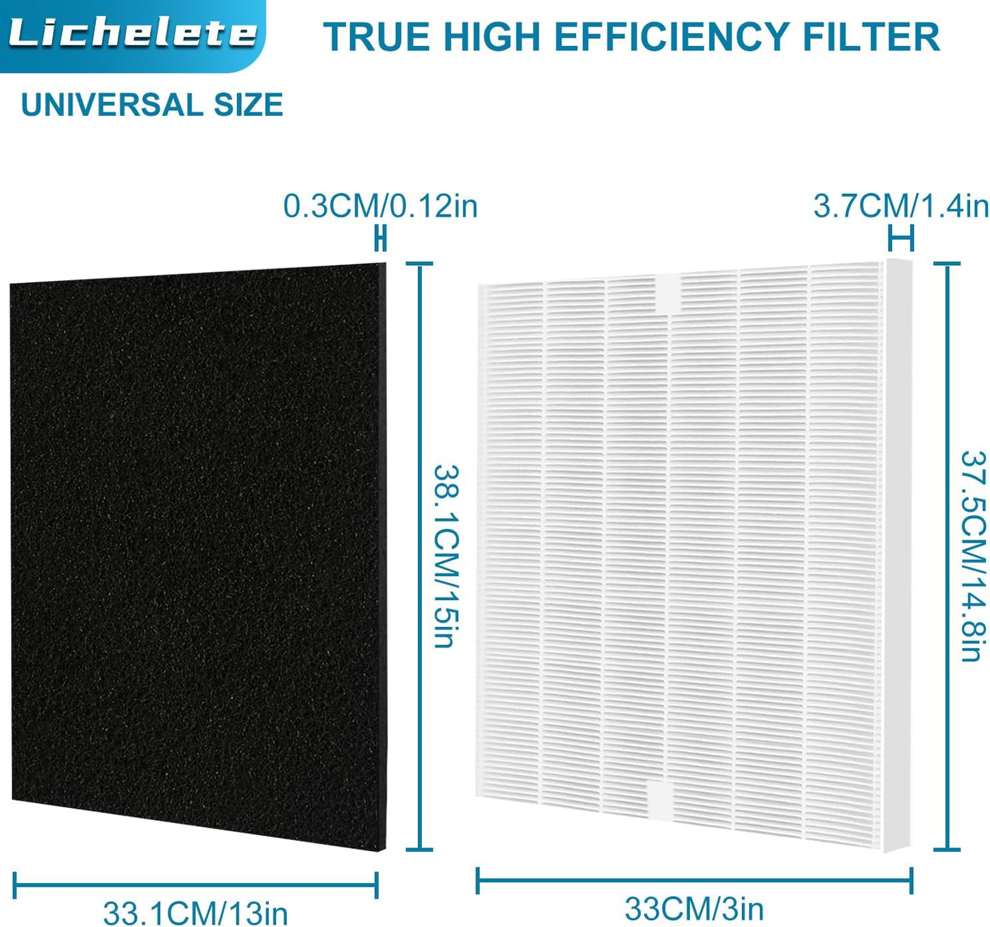 AP-1512HH 200M Filter Set Compatible with Coway Airmega AP-1512HH and Airmega 200M air Puri-fier, 3 and 3 Carbon Filters, AP-1512HH-FP, AP-1518R, AP-1519P, Part 3304899